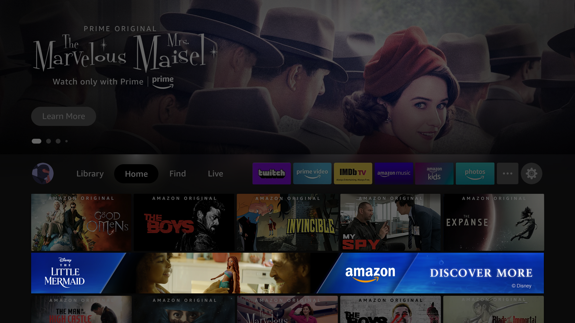 The Little Mermaid Fire TV inline ad