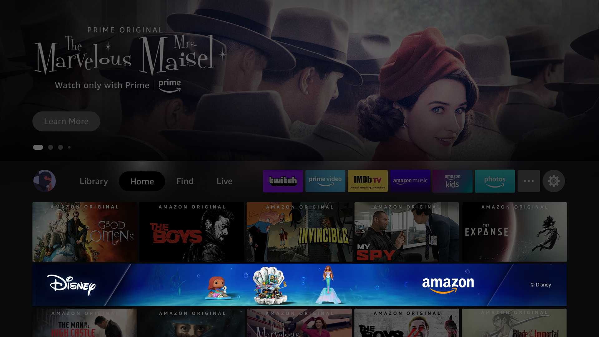 The Little Mermaid Fire TV partner brand variant
