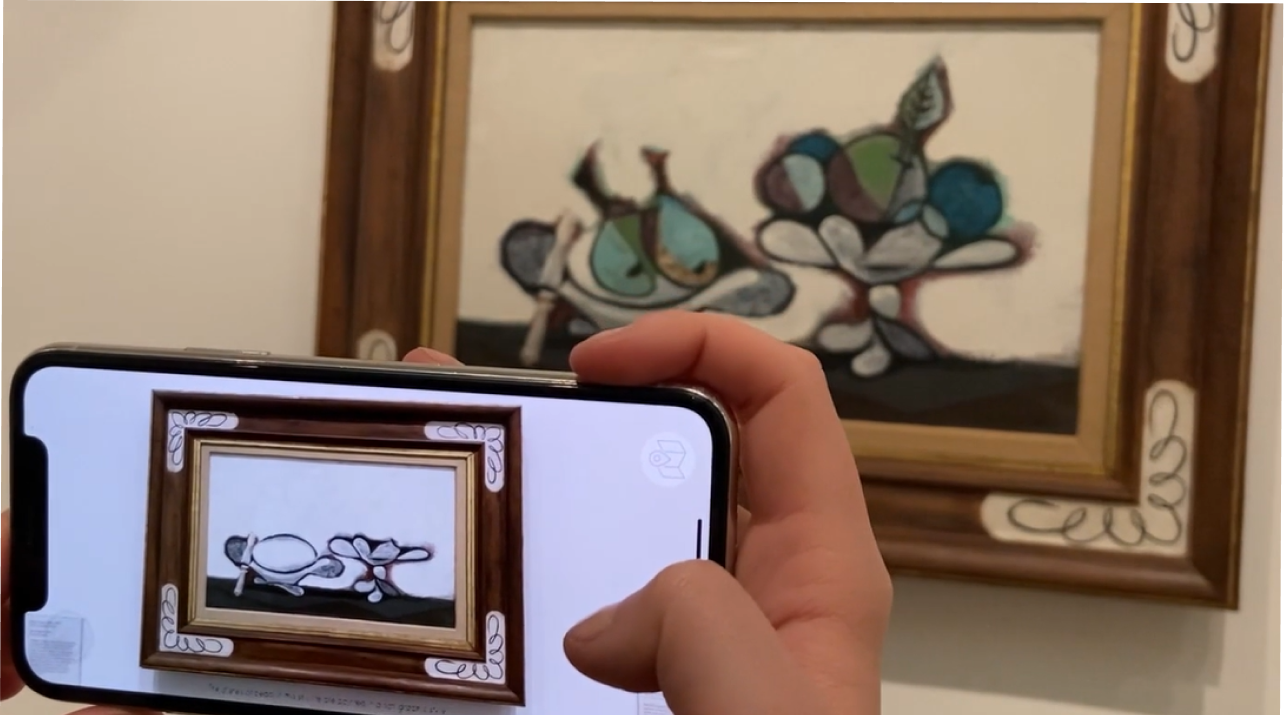 AR Art prototype - interactive AR overlaid on gallery paintings
