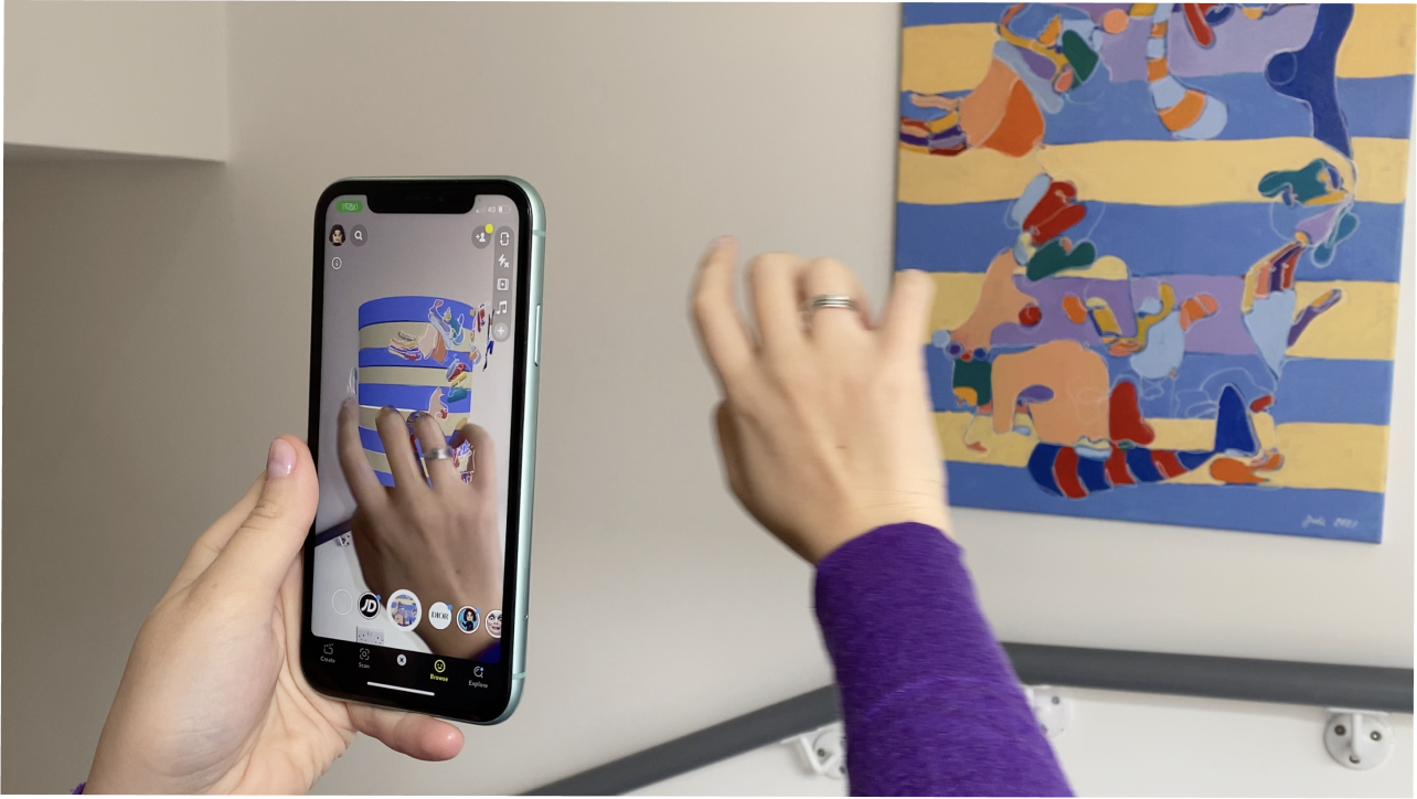 AR Exhibition - second Snapchat lens view
