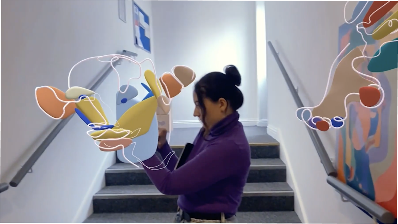AR Exhibition - full lens experience with animated painting overlay